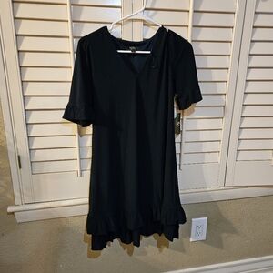 MSK Navy V-Neck Dress